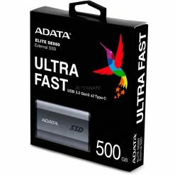ADATA SE880 512 GB, Externe SSD (grau, USB-C 3.2 Gen 2x2 (20 Gbit/s)) -SSD Festplatten Verkäufe ADATA SE880 512 GB Externe SSD@@1834055 3