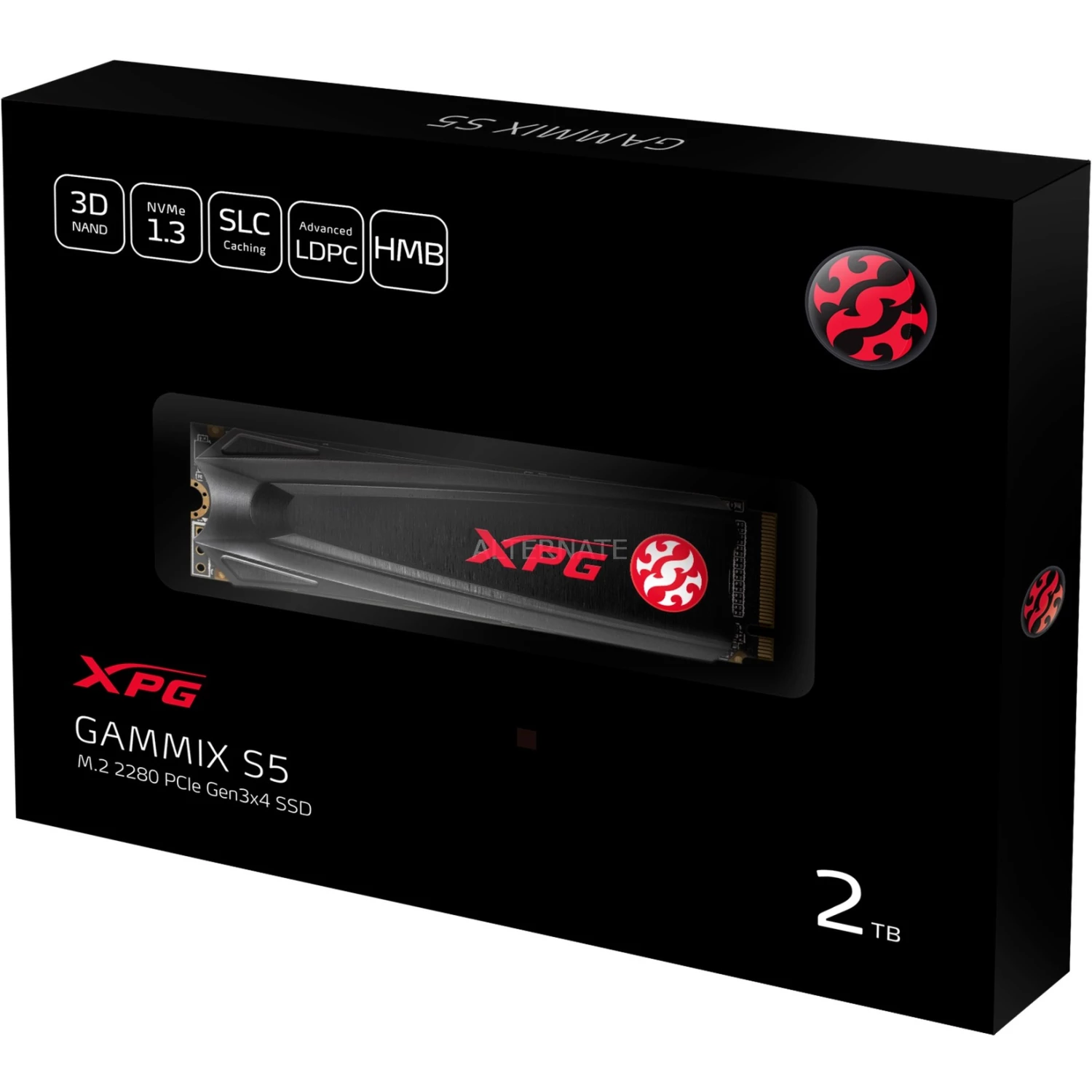 M.2 SSD ADATA XPG Gammix S5 2 TB, SSD (schwarz, PCIe 3.0 X4, NVMe 1.3, M.2 2280) 8 M.2 SSD ADATA XPG Gammix S5 2 TB, SSD (schwarz, PCIe 3.0 X4, NVMe 1.3, M.2 2280) – Bild 6