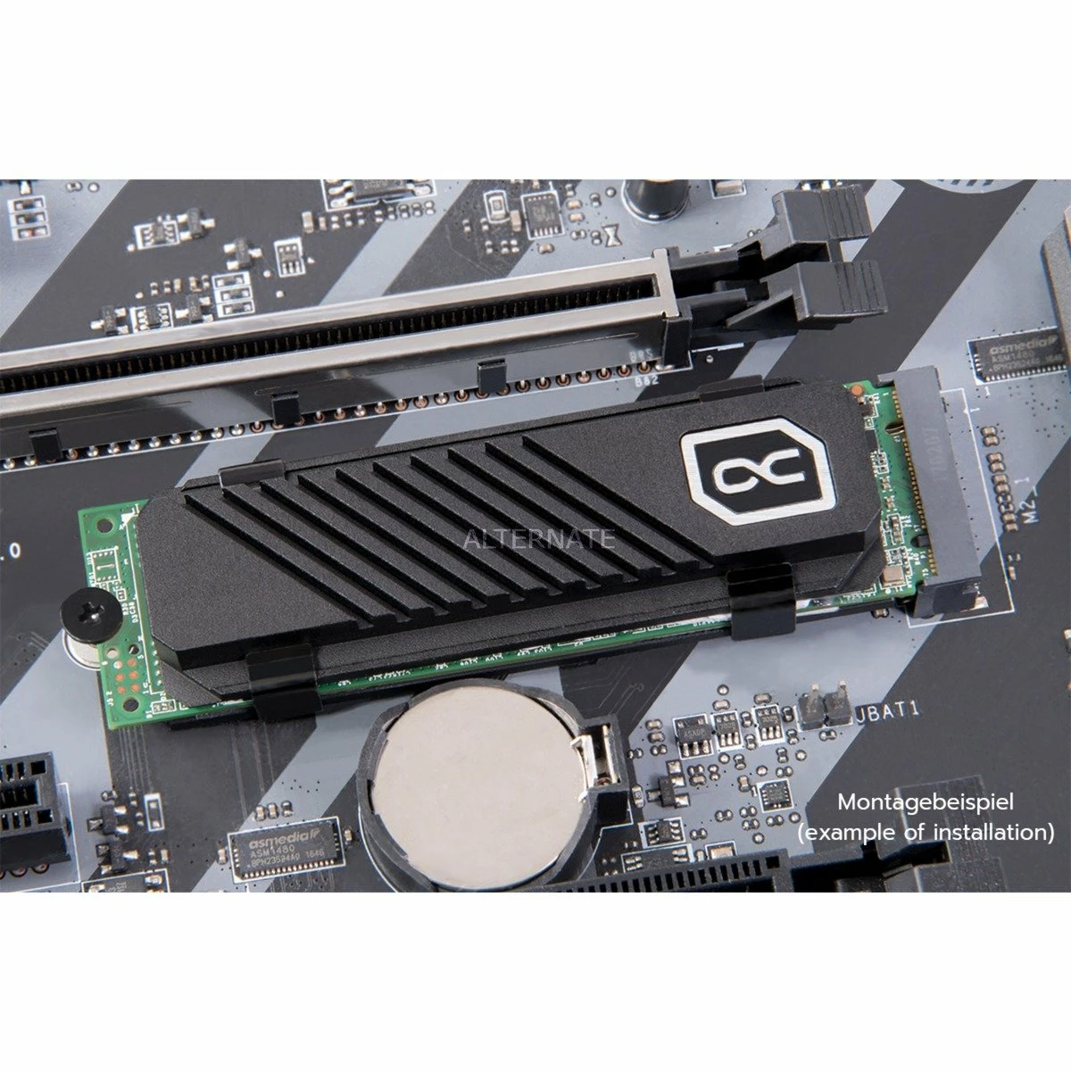 Festplattenkühler Alphacool HDX Pro Air - M.2 NVMe 2280 SSD, Kühlung (schwarz) – Bild 4