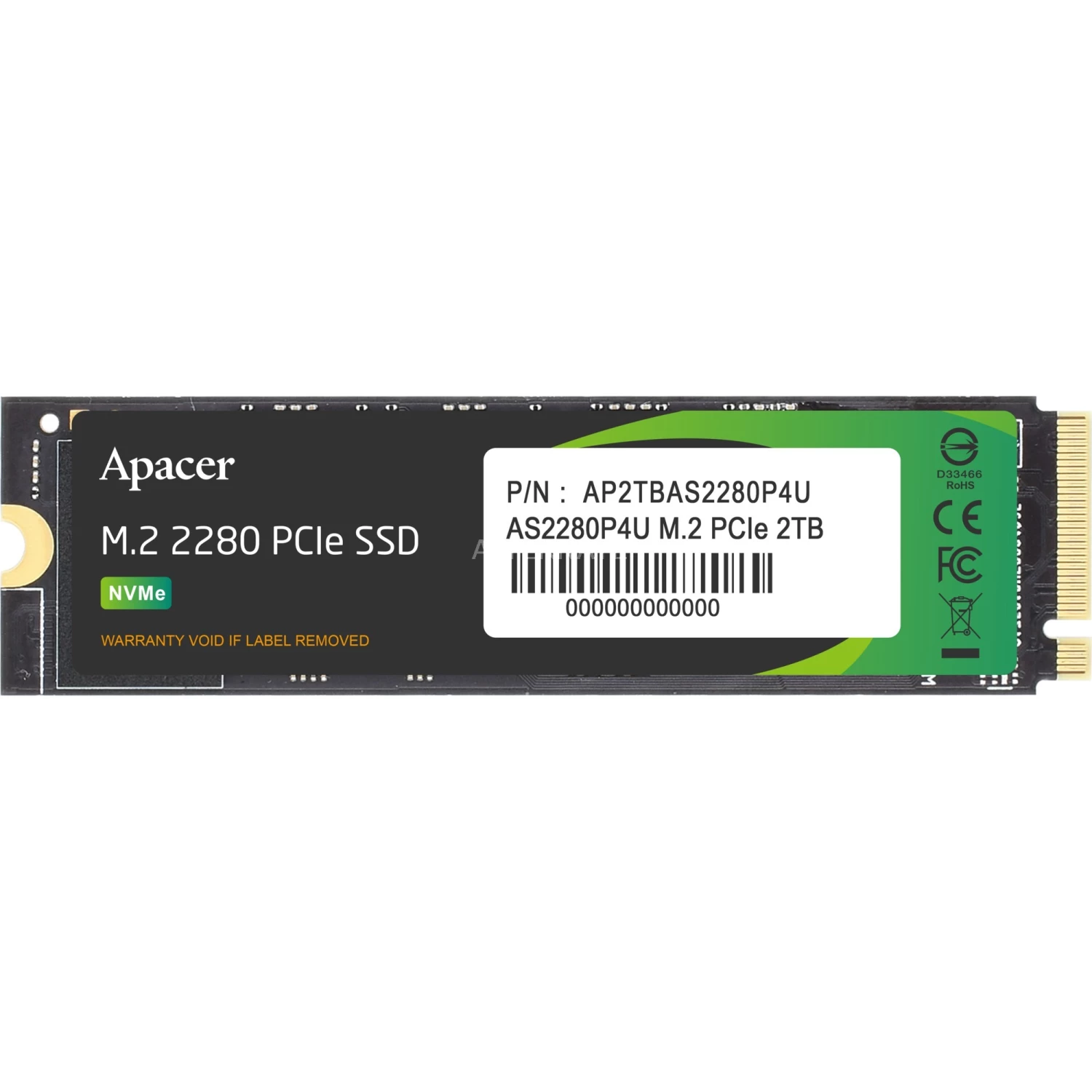 M.2 SSD Apacer AS2280P4U 2 TB, SSD (PCIe 3.0 X4, NVMe 1.3, M.2 2280) 3 M.2 SSD Apacer AS2280P4U 2 TB, SSD (PCIe 3.0 X4, NVMe 1.3, M.2 2280)