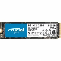 M.2 SSD Crucial P2 500 GB, SSD (PCIe 3.0 X4, NVMe, M.2 2280)
