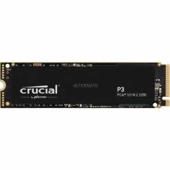 M.2 SSD Crucial P3 500 GB, SSD (PCIe 3.0 X4, NVMe, M.2 2280)