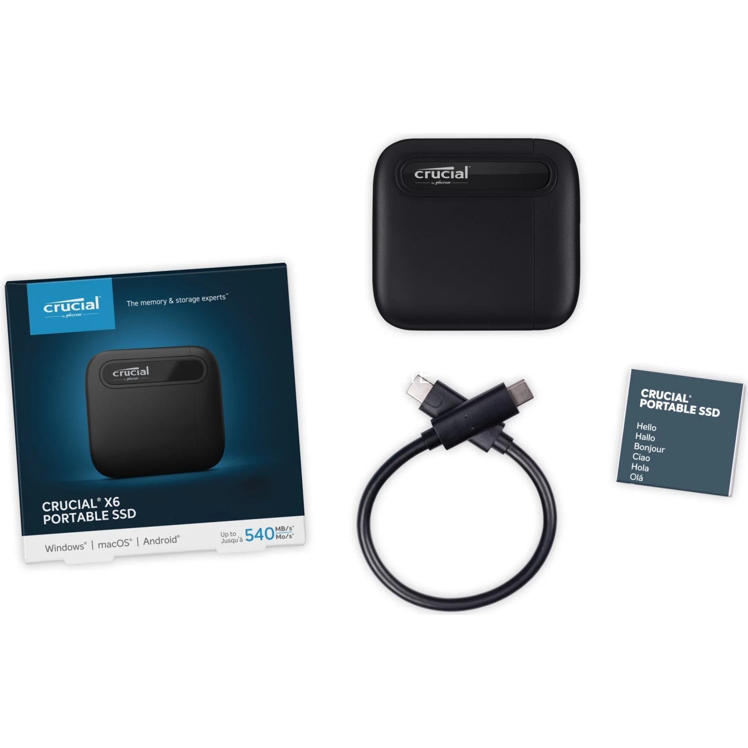 Crucial X6 Portable SSD 4 TB, Externe SSD (schwarz, USB-C 3.2 Gen 2 (10 Gbit/s)) 8 Crucial X6 Portable SSD 4 TB, Externe SSD (schwarz, USB-C 3.2 Gen 2 (10 Gbit/s)) – Bild 6