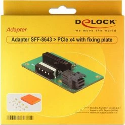 SSD Zubehör DeLOCK Adapter SFF-8643 > PCIe X4, Konverter (mit Befestigungsplatte) -SSD Festplatten Verkäufe DeLOCK Adapter SFF 8643 PCIe x4 Konverter@@fpuvgs 5