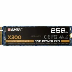 M.2 SSD Emtec X300 M2 SSD Power Pro 256 GB (PCIe 3.0 X4, NVMe, M.2 2280)