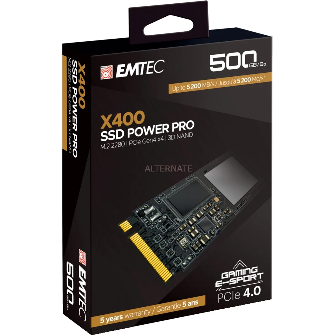 Hardware Emtec X400 SSD Power Pro 500 GB (PCIe 4.0 X4, NVMe, M.2 2280) 4 Hardware Emtec X400 SSD Power Pro 500 GB (PCIe 4.0 X4, NVMe, M.2 2280) – Bild 2