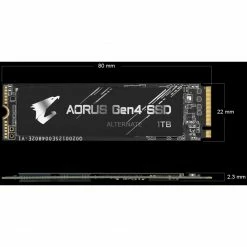 M.2 SSD GIGABYTE AORUS Gen4 SSD 1 TB (schwarz, PCIe 4.0 X4, NVMe 1.3, M.2 2280) -SSD Festplatten Verkäufe GIGABYTE AORUS Gen4 SSD 1 TB@@1679289 2