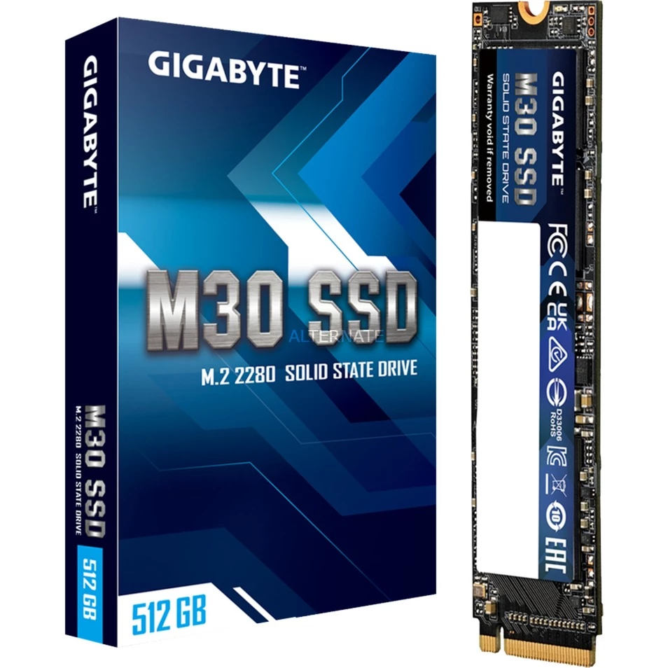 M.2 SSD GIGABYTE M30 SSD 512 GB (PCIe 3.0 X4, NVMe 1.3, M.2 2280) 3 M.2 SSD GIGABYTE M30 SSD 512 GB (PCIe 3.0 X4, NVMe 1.3, M.2 2280)