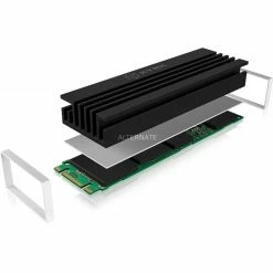SSD Zubehör ICY BOX IB-M2HS-70, Kühlkörper (schwarz, Unterstützt M.2 2280 SSD) -SSD Festplatten Verkäufe ICY BOX IB M2HS 70 K hlk rper@@hxzni002 1