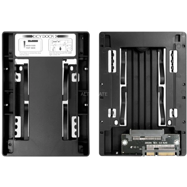 SSD Zubehör Icy Dock EZConvert Lite MB882SP-1S-3B DUAL, Einbaurahmen (schwarz, Set Aus 2x 2,5" Zu 3,5" SATA/SAS SSD/HDD Konverter) 6 SSD Zubehör Icy Dock EZConvert Lite MB882SP-1S-3B DUAL, Einbaurahmen (schwarz, Set Aus 2x 2,5" Zu 3,5" SATA/SAS SSD/HDD Konverter) – Bild 4
