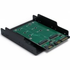 SSD Zubehör Inter-Tech KT005B, Einbaurahmen (schwarz, M.2 Auf 3,5")