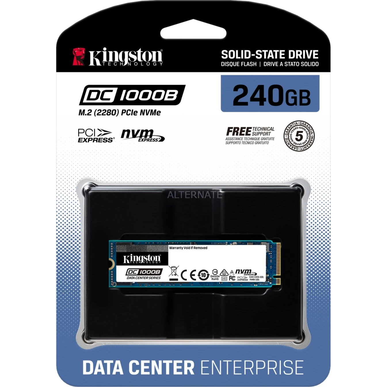 M.2 SSD Kingston DC1000B 240 GB, SSD (PCIe 3.0 X4, NVMe, M.2 2280) 5 M.2 SSD Kingston DC1000B 240 GB, SSD (PCIe 3.0 X4, NVMe, M.2 2280) – Bild 3