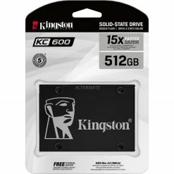 SATA SSD Kingston KC600 512 GB, SSD (schwarz, SATA 6 Gb/s, 2,5") -SSD Festplatten Verkäufe Kingston KC600 512 GB SSD@@imjm2b16 3