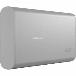 LaCie Portable SSD 500 GB, Externe SSD (silber, USB-C 3.2 Gen 2 (10 Gbit/s))