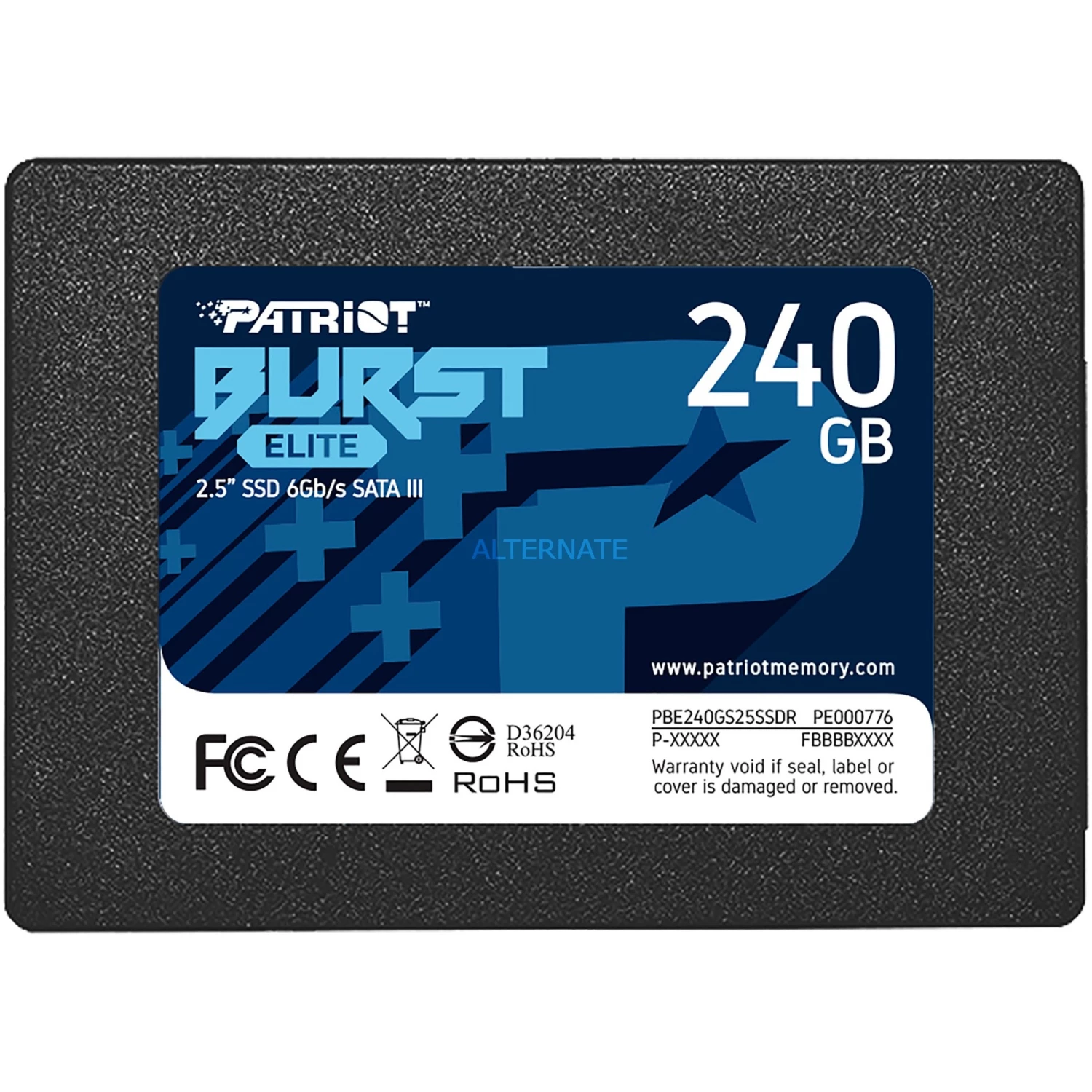 SATA SSD Patriot Burst Elite 240 GB, SSD (schwarz, SATA 6 Gb/s, 2,5") 4 SATA SSD Patriot Burst Elite 240 GB, SSD (schwarz, SATA 6 Gb/s, 2,5") – Bild 2
