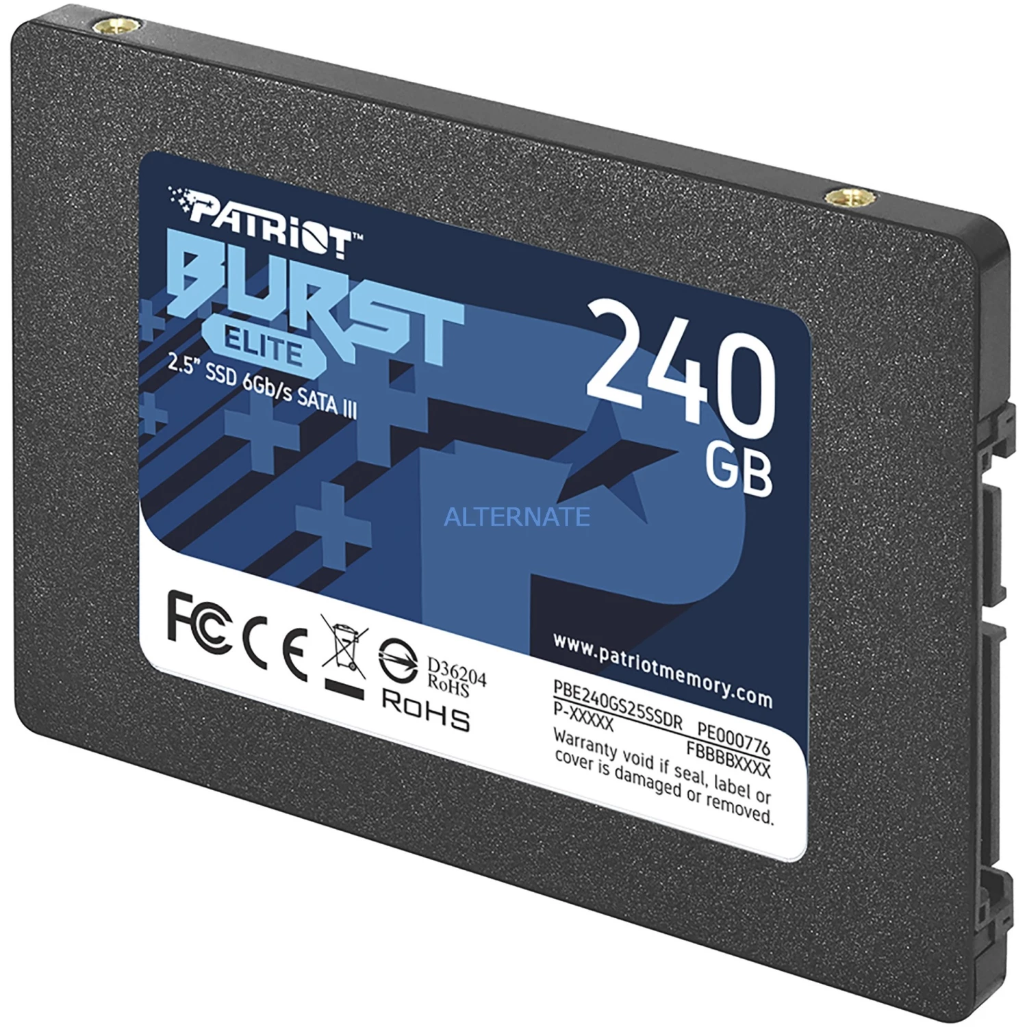 SATA SSD Patriot Burst Elite 240 GB, SSD (schwarz, SATA 6 Gb/s, 2,5") 5 SATA SSD Patriot Burst Elite 240 GB, SSD (schwarz, SATA 6 Gb/s, 2,5") – Bild 3