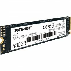 M.2 SSD Patriot P310 480 GB, SSD (PCIe 3.0 X4, NVMe 1.3, M.2 2280)