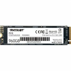 M.2 SSD Patriot P310 960 GB, SSD (PCIe 3.0 X4, NVMe 1.3, M.2 2280) -SSD Festplatten Verkäufe Patriot P310 960 GB SSD@@1818059 1