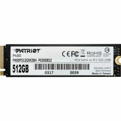 M.2 SSD Patriot P400 512 GB, SSD (schwarz/weiß, PCIe 4.0 X4, NVMe 1.3, M.2 2280) -SSD Festplatten Verkäufe Patriot P400 512 GB SSD@@1805523 4