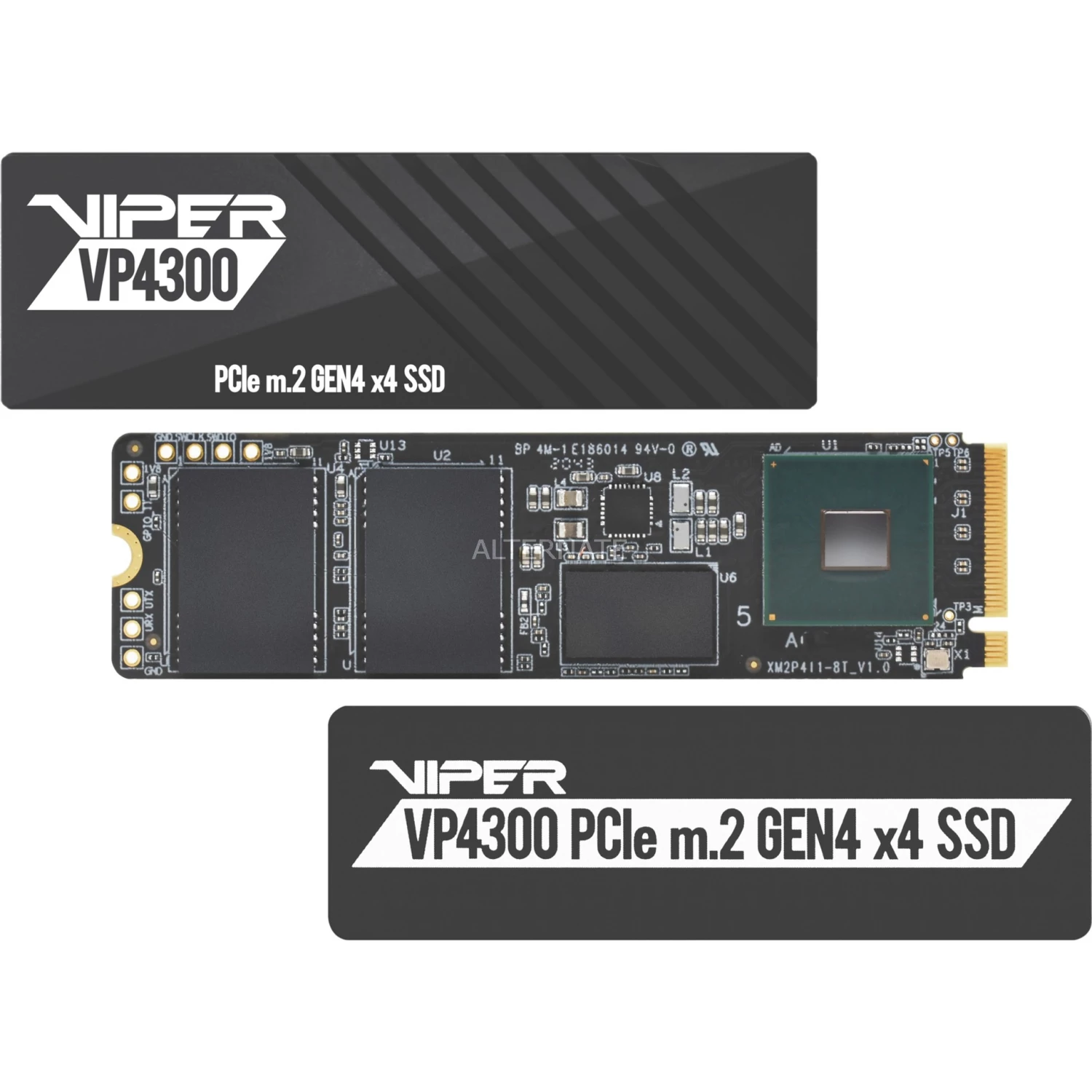 M.2 SSD Patriot Viper VP4300 1 TB, SSD (schwarz, PCIe 4.0 X4, NVMe 1.4, M.2 2280) 4 M.2 SSD Patriot Viper VP4300 1 TB, SSD (schwarz, PCIe 4.0 X4, NVMe 1.4, M.2 2280) – Bild 2