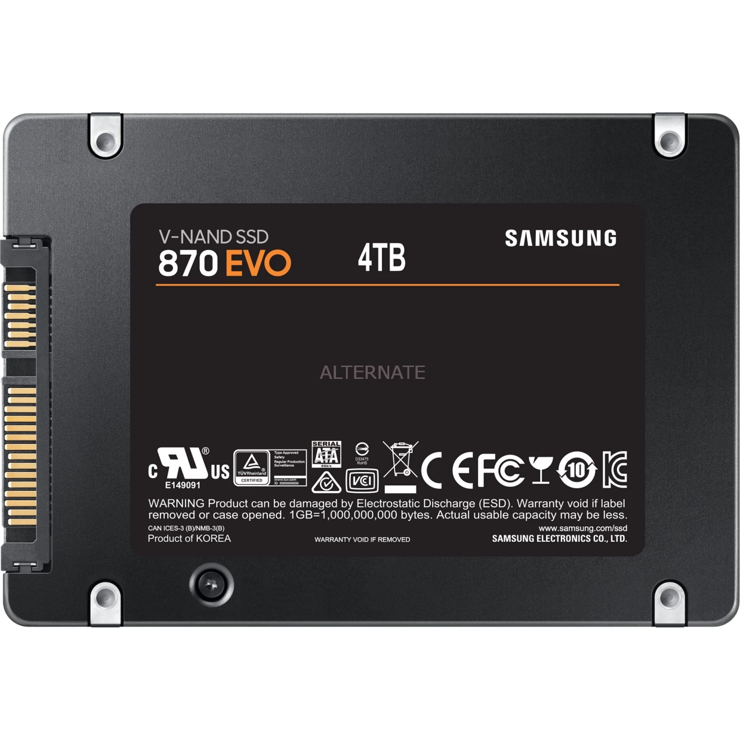SATA SSD SAMSUNG 870 EVO 4 TB, SSD (SATA 6 Gb/s, 2,5", Intern) 7 SATA SSD SAMSUNG 870 EVO 4 TB, SSD (SATA 6 Gb/s, 2,5", Intern) – Bild 5