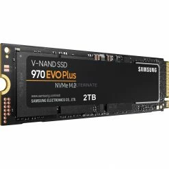 M.2 SSD SAMSUNG 970 EVO Plus 2 TB, SSD (schwarz, PCIe 3.0 X4, NVMe 1.3, M.2 2280, Intern)
