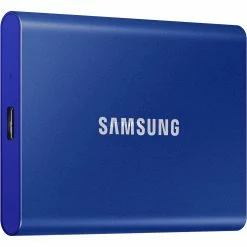 SAMSUNG Portable SSD T7 500GB, Externe SSD (blau, USB-C 3.2 Gen 2 (10 Gbit/s), Extern)