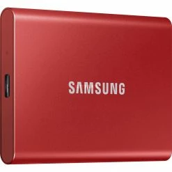 SAMSUNG Portable SSD T7 500GB, Externe SSD (rot, USB-C 3.2 Gen 2 (10 Gbit/s), Extern)