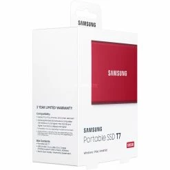 SAMSUNG Portable SSD T7 500GB, Externe SSD (rot, USB-C 3.2 Gen 2 (10 Gbit/s), Extern) -SSD Festplatten Verkäufe SAMSUNG Portable SSD T7 500GB Externe SSD@@imjm4e08 34