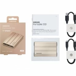 SAMSUNG Portable SSD T7 Shield 2 TB, Externe SSD (beige, USB-C 3.2 Gen 2 (10 Gbit/s), Extern) -SSD Festplatten Verkäufe SAMSUNG Portable SSD T7 Shield 2 TB Externe SSD@@1829268 1