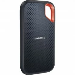 SanDisk Extreme Portable SSD V2 2 TB, Externe SSD (schwarz/orange, USB-C 3.2 Gen 2 (10 Gbit/s))