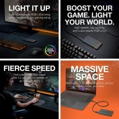 Hardware Seagate FireCuda Gaming SSD 2 TB, Externe SSD (schwarz, USB-C 3.2 Gen 2x2 (20 Gbit/s)) -SSD Festplatten Verkäufe Seagate FireCuda Gaming SSD 2 TB Externe SSD@@1608469 5