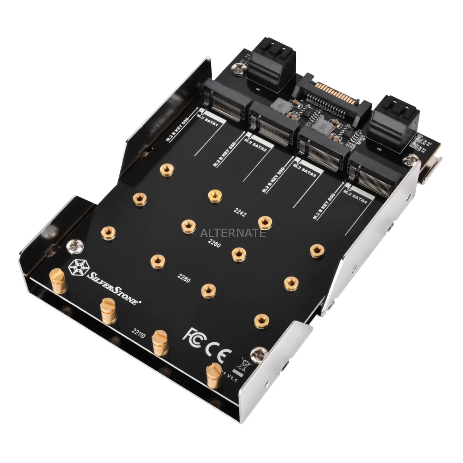 SSD Zubehör SilverStone SST-SDP11, Einbaurahmen (silber) 4 SSD Zubehör SilverStone SST-SDP11, Einbaurahmen (silber) – Bild 2