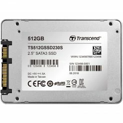 SATA SSD Transcend 230S 512 GB, SSD (silber, SATA 6 Gb/s, 2,5") -SSD Festplatten Verkäufe Transcend 230S 512 GB SSD@@imjm3007 5