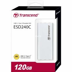 Transcend ESD240C 120 GB, Externe SSD (silber, USB-C 3.2 Gen 2 (10 Gbit/s)) -SSD Festplatten Verkäufe Transcend ESD240C 120 GB Externe SSD@@imhm3e02 4
