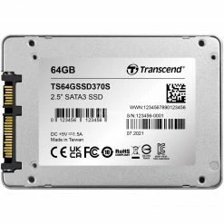 SATA SSD Transcend SSD370S 64 GB (silber, SATA 6 Gb/s, 2,5") -SSD Festplatten Verkäufe Transcend SSD370S 64 GB@@1223776 3