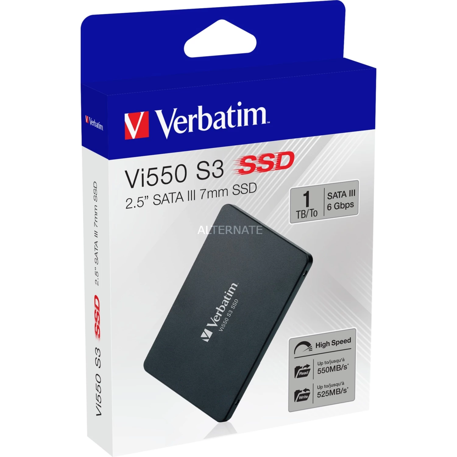 SATA SSD Verbatim Vi550 1 TB, SSD (schwarz, SATA 6 Gb/s, 2,5") 6 SATA SSD Verbatim Vi550 1 TB, SSD (schwarz, SATA 6 Gb/s, 2,5") – Bild 4