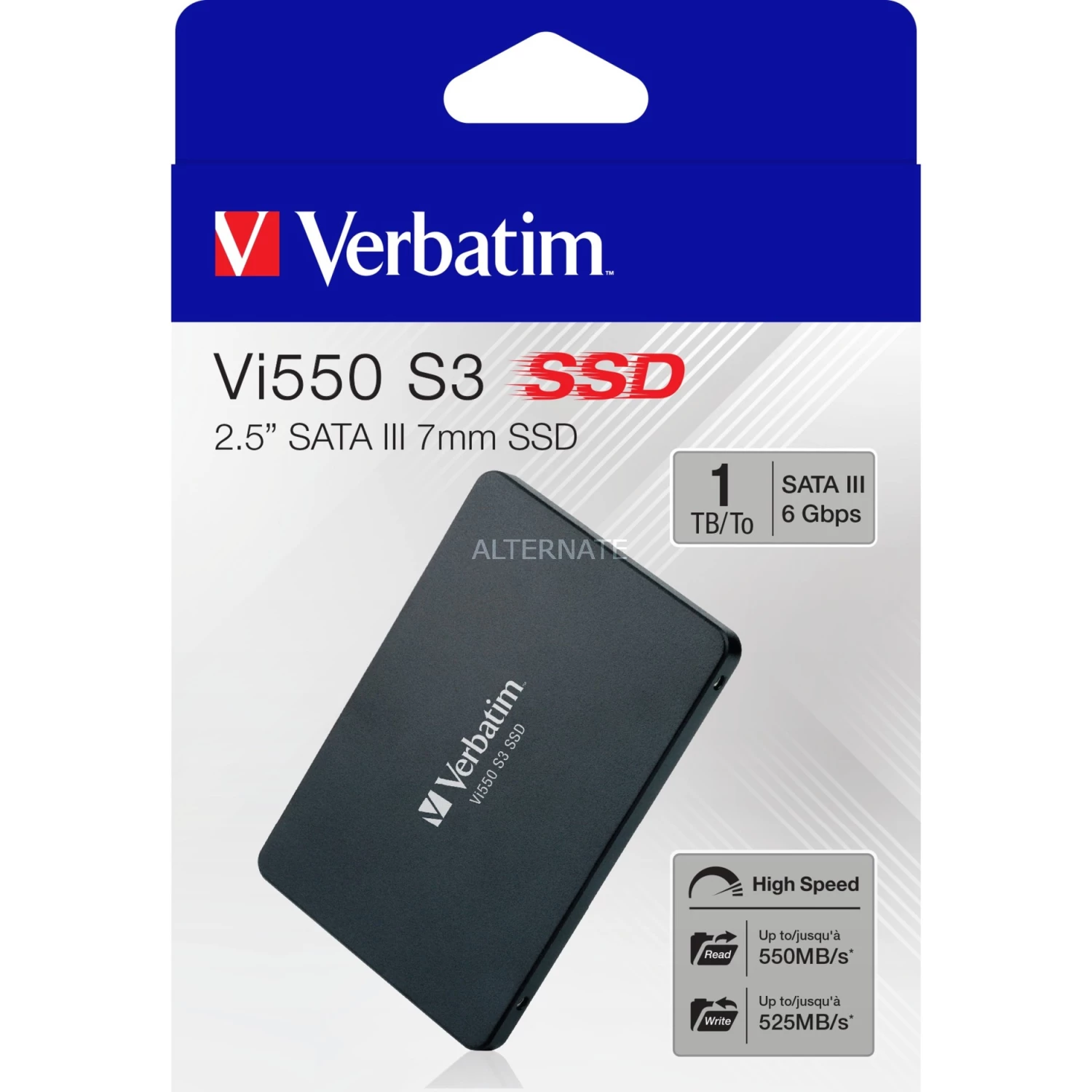SATA SSD Verbatim Vi550 1 TB, SSD (schwarz, SATA 6 Gb/s, 2,5") 7 SATA SSD Verbatim Vi550 1 TB, SSD (schwarz, SATA 6 Gb/s, 2,5") – Bild 5