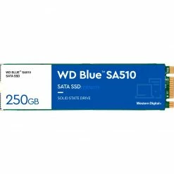M.2 SSD WD Blue SA510 250 GB, SSD (blau/weiß, SATA 6 Gb/s, M.2 2280)