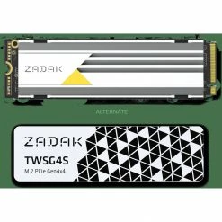 M.2 SSD Zadak TWSG4S 512 GB, SSD (schwarz, PCIe 4.0 X4, NVMe 1.4, M.2 2280)